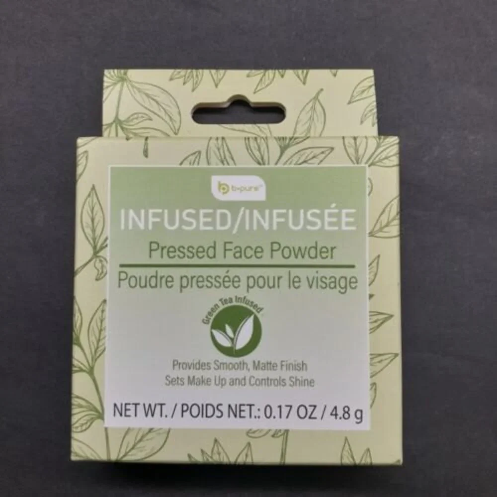 B·Pure Green Tea Infused Pressed Face Powder Matte Finish Sets Makeup 0.17 oz